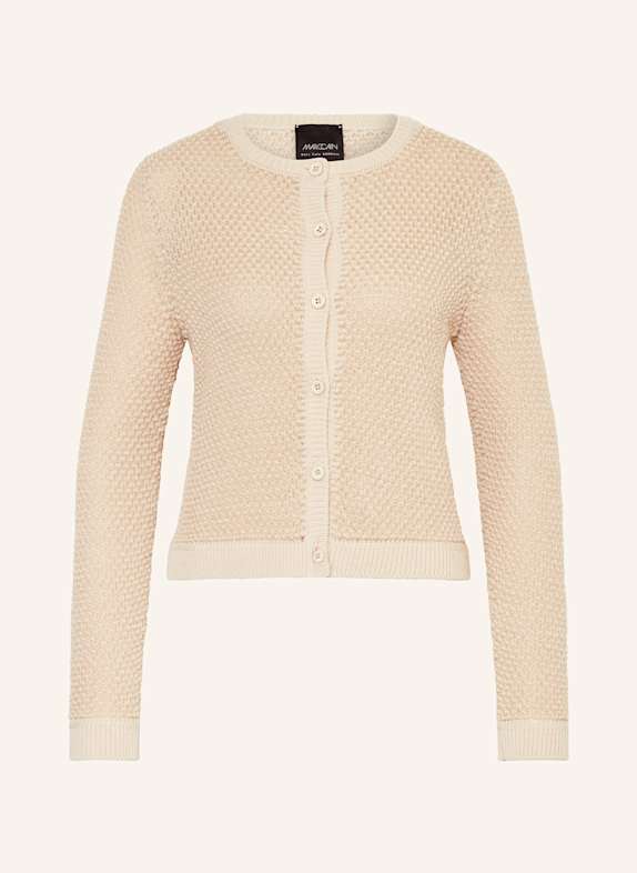 MARC CAIN Strickjacke mit Glitzergarn GOLD
