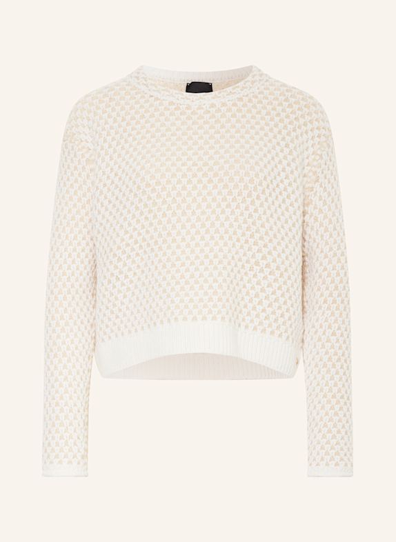 MARC CAIN Pullover mit Glitzergarn ECRU