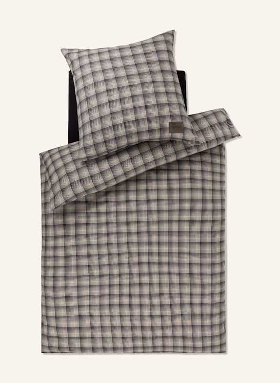 JOOP! Bettwäsche SOFT CHECKS TAUPE/ DUNKELBRAUN
