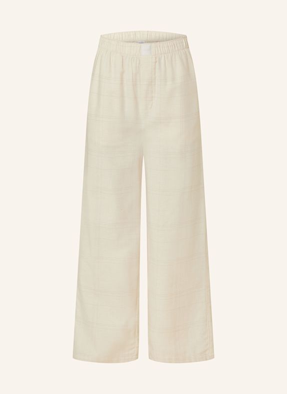 Calvin Klein Schlafhose aus Flanell CREME/ HELLGRAU