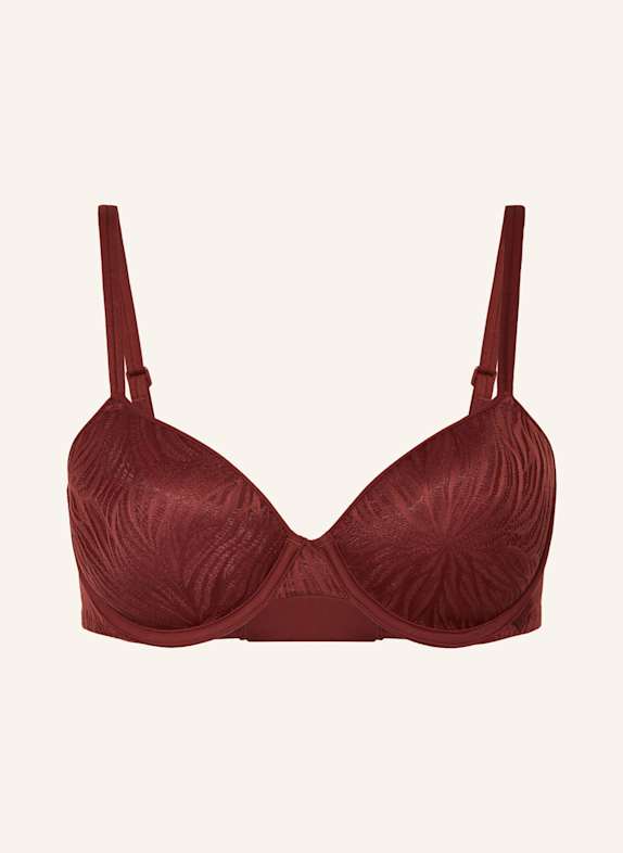 Calvin Klein Schalen-BH SHEER MARQUISETTE DUNKELROT