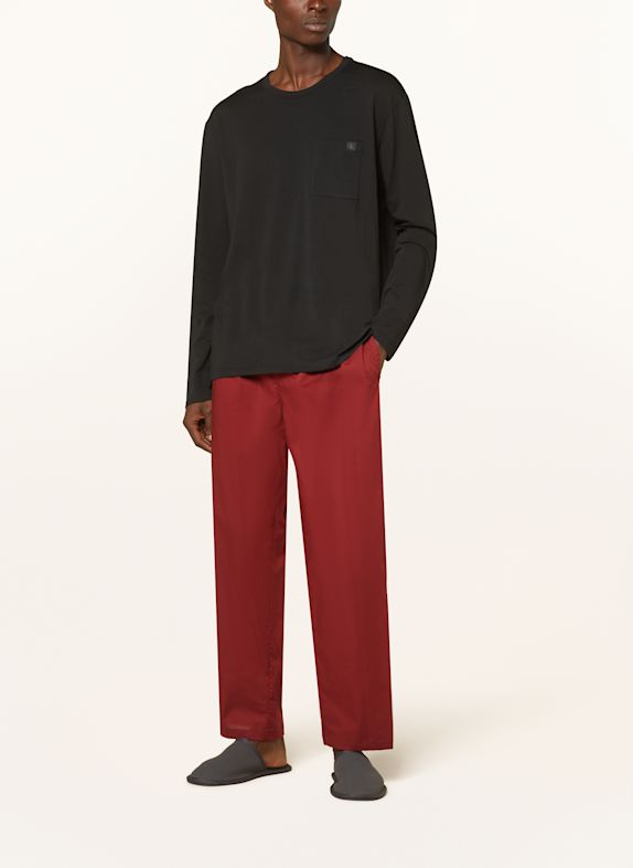 Calvin Klein pyjama ZWART / DONKERROOD