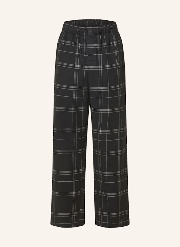 Calvin Klein Schlafhose aus Flanell SCHWARZ/ WEISS