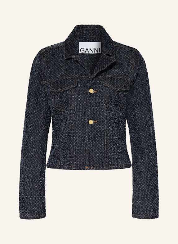 GANNI Jeansjacke DUNKELBLAU