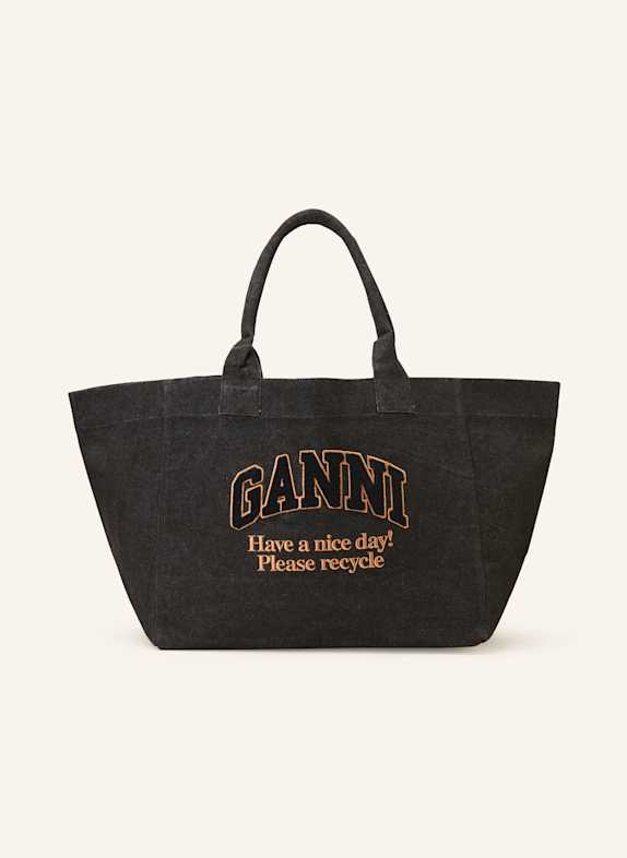 GANNI Shopper 009 BLACK