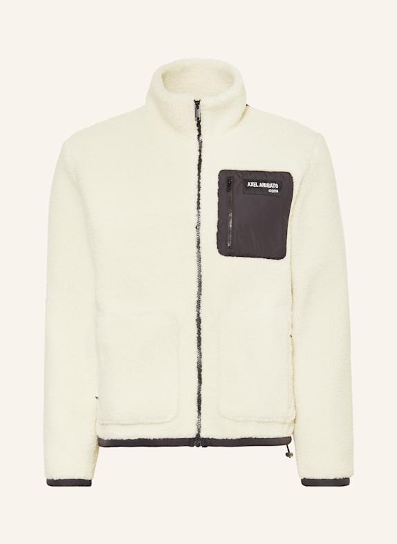 AXEL ARIGATO Teddyfell-Jacke im Materialmix ECRU/ SCHWARZ