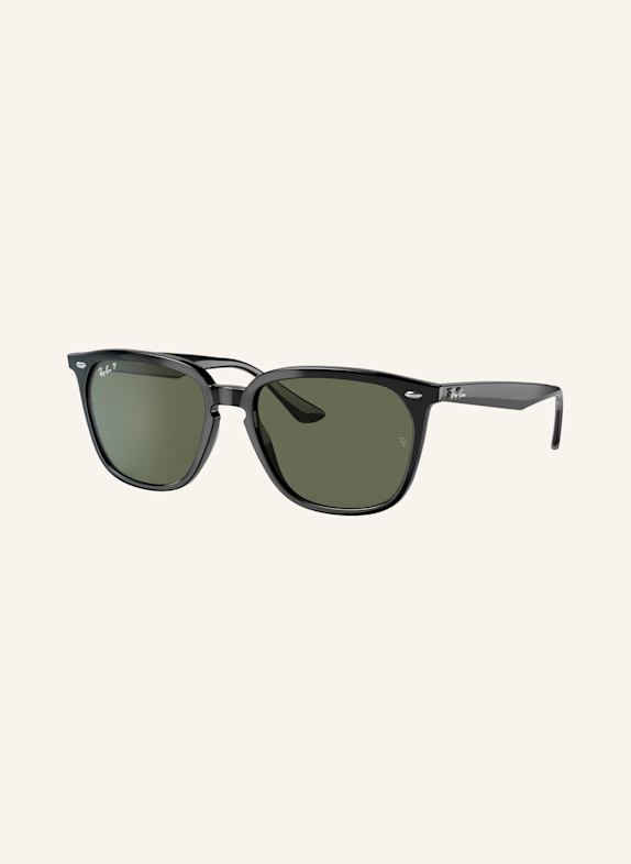 Ray-Ban Sonnenbrille RB4362 601/9A - SCHWARZ/ DUNKELGRÜN POLARISIERT