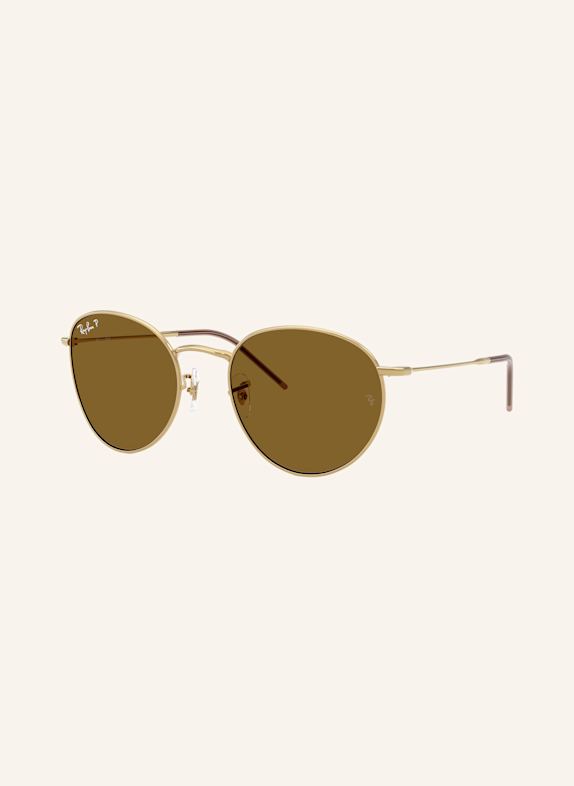 Ray-Ban Sonnenbrille RB0103S ROUND REVERSE 001/83 - GOLD/ DUNKELGELB POLARISIERT