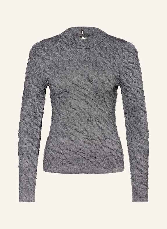 GESTUZ Kortærmet T-shirt Big Vector Stack BLACK/ SILVER