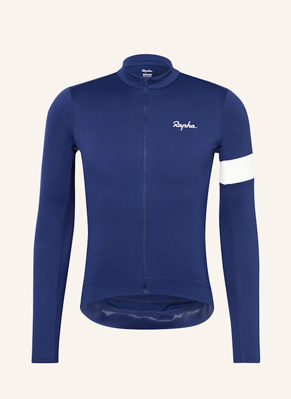 Rapha Cyklistický dres CORE THERMAL TMAVĚ MODRÁ/ BÍLÁ