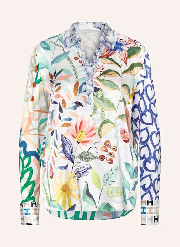 HERZEN'S ANGELEGENHEIT Shirt blouse in silk BLUE/ GREEN/ RED