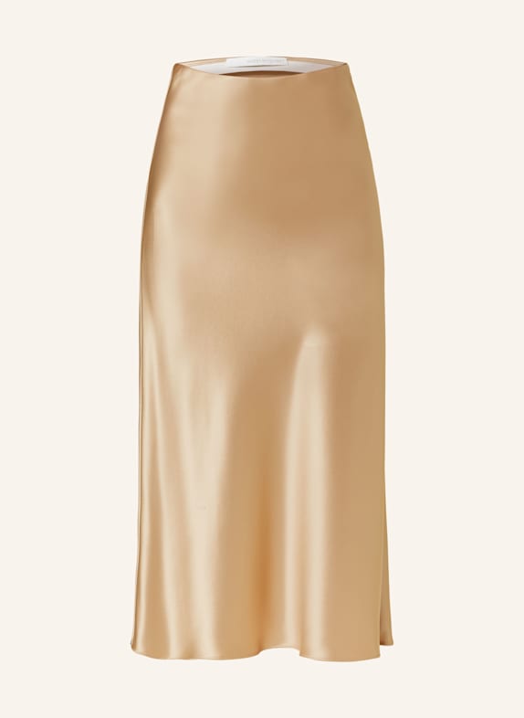 HERZEN'S ANGELEGENHEIT Satin skirt GOLD