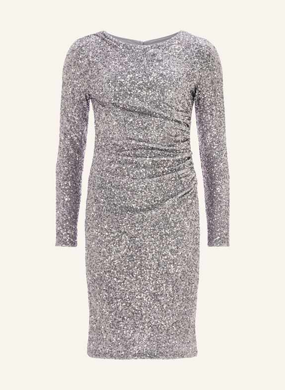 SWING Cocktailkleid mit Pailletten SILBER