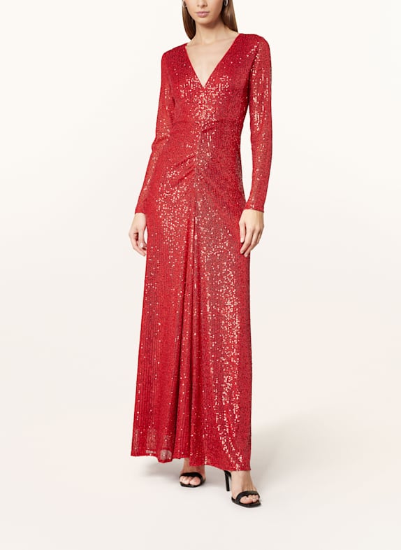 SWING Abendkleid mit Pailletten ROT