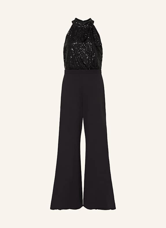 SWING Jumpsuit mit abnehmbarer Schluppe und Pailletten SCHWARZ