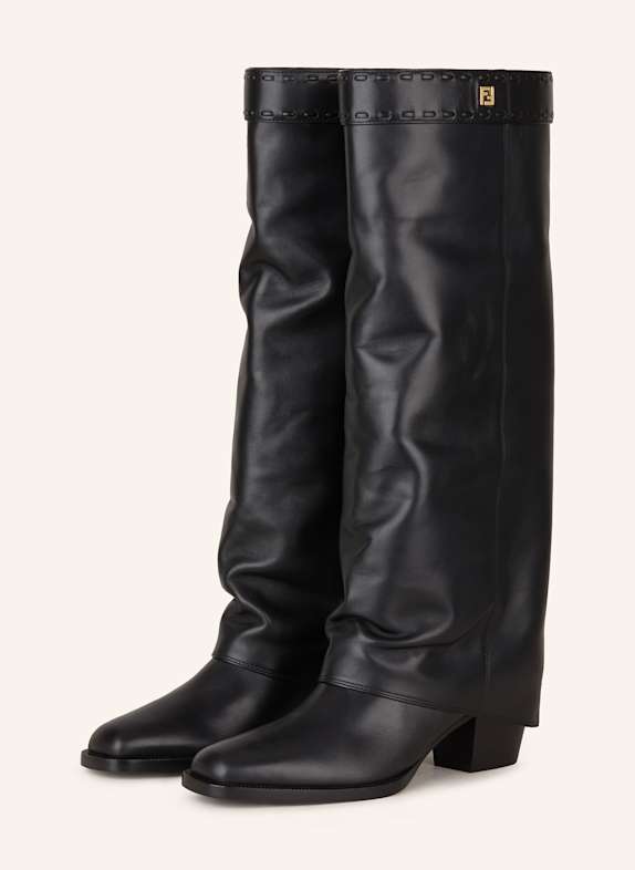 FENDI Stiefel SCHWARZ