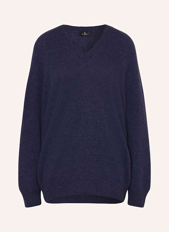 ETRO Sweter z kaszmiru GRANATOWY