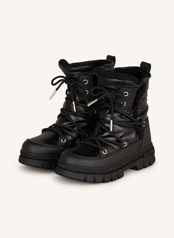 TOMMY HILFIGER Schnürboots SCHWARZ