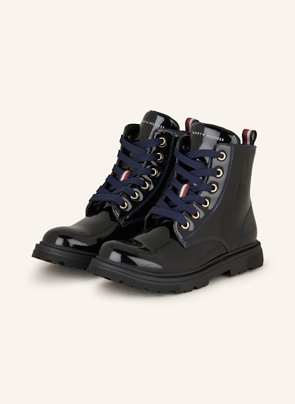 TOMMY HILFIGER Schnürboots DUNKELBLAU