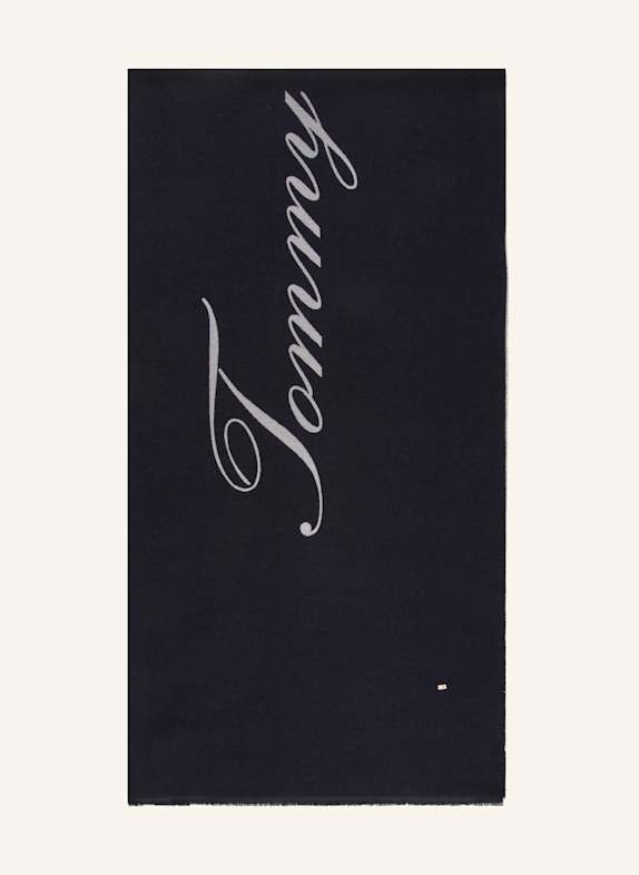 TOMMY HILFIGER Schal DUNKELBLAU/ HELLGRAU