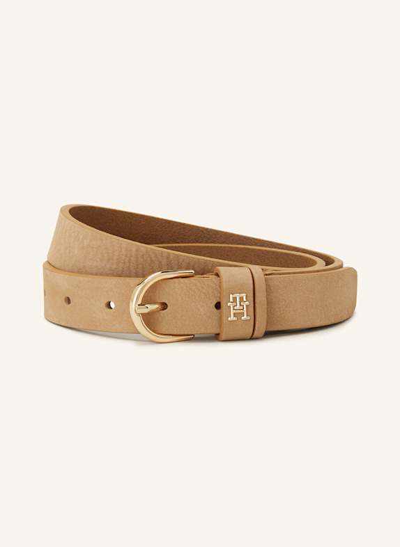 TOMMY HILFIGER Ledergürtel HELLBRAUN