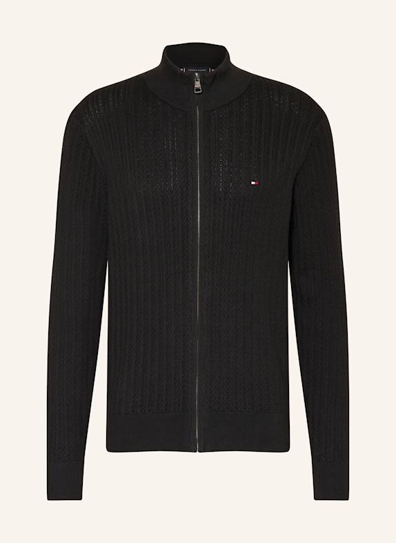 TOMMY HILFIGER Strickjacke SCHWARZ