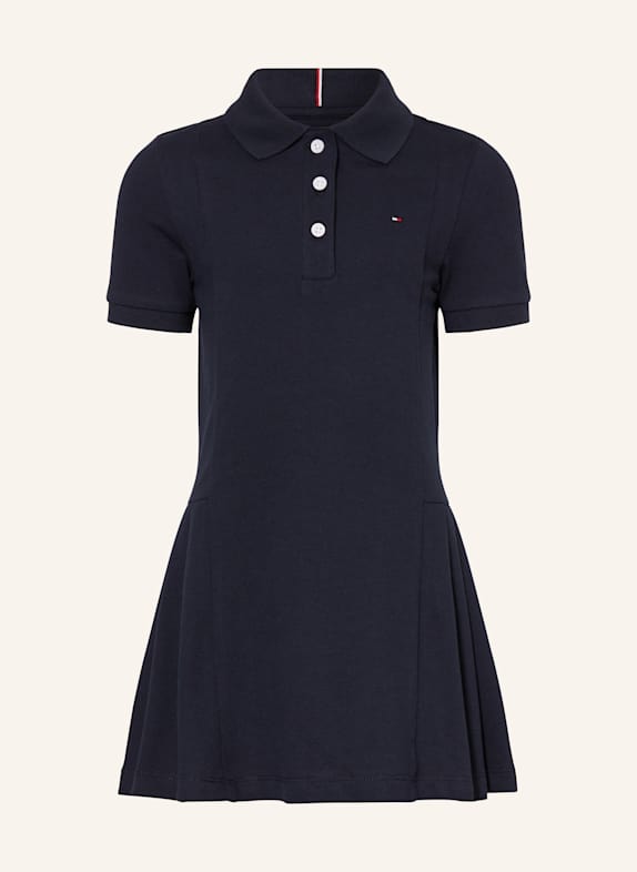 TOMMY HILFIGER Piqué-Polokleid DUNKELBLAU