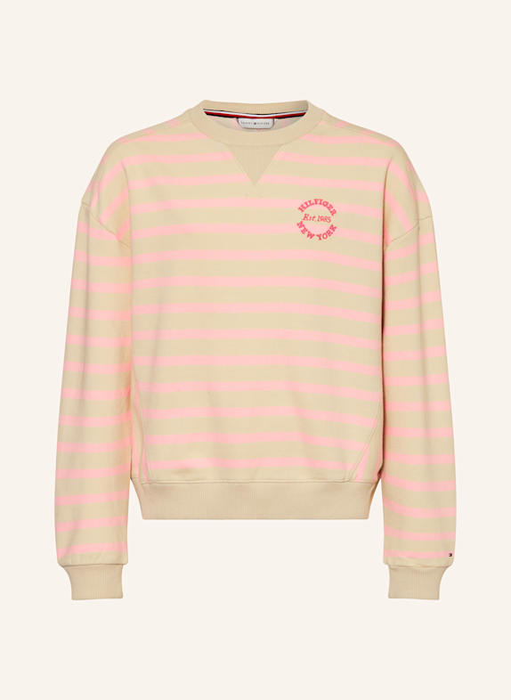 TOMMY HILFIGER Bluza nierozpinana JASNOBRĄZOWY/ RÓŻOWY