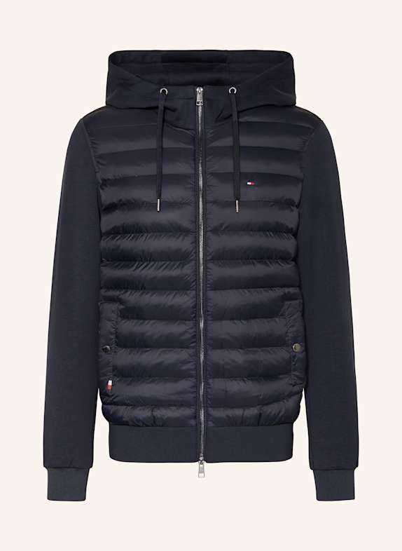 TOMMY HILFIGER Steppjacke im Materialmix DUNKELBLAU