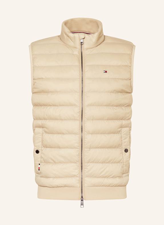 TOMMY HILFIGER Steppweste im Materialmix BEIGE