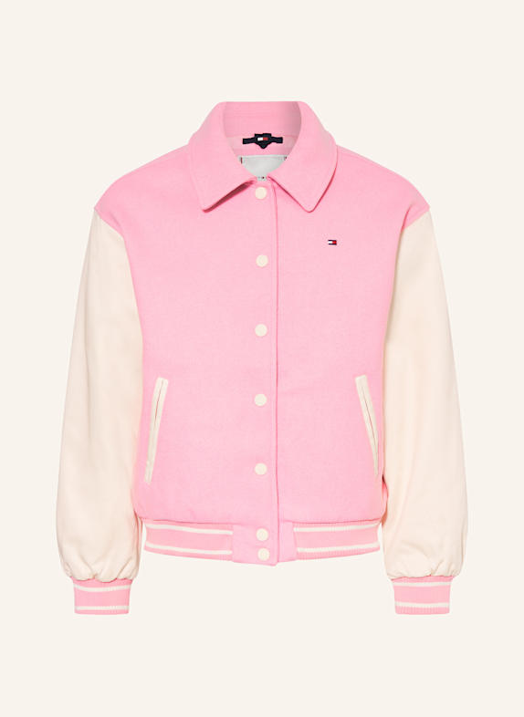 TOMMY HILFIGER College-Jacke ROSA/ ECRU