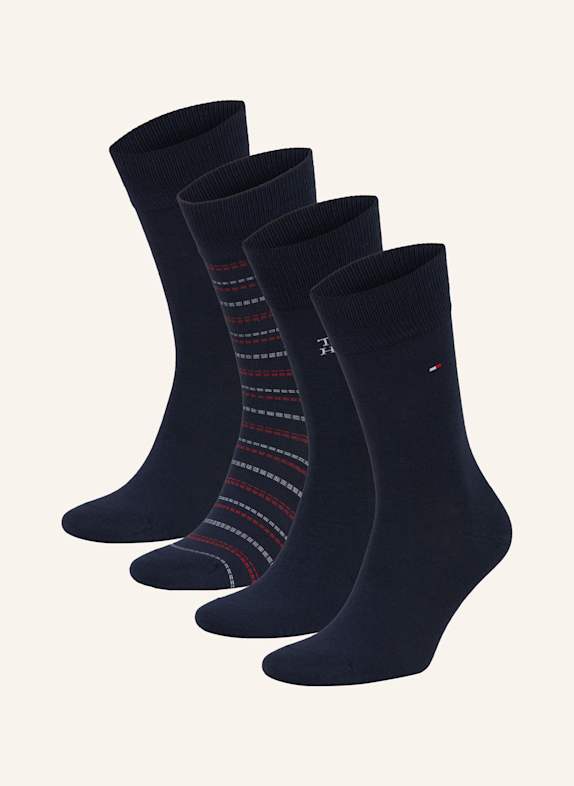 TOMMY HILFIGER 4er-Pack Socken mit Geschenkbox 001 NAVY
