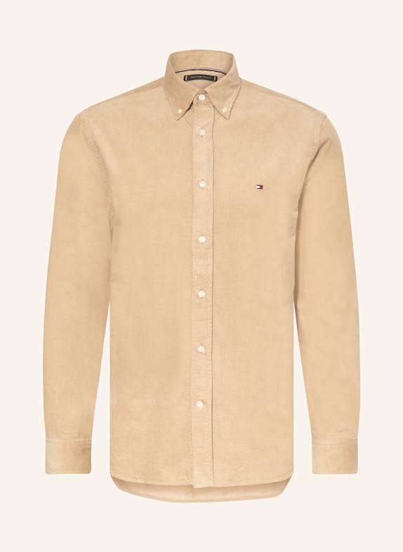 TOMMY HILFIGER Cordhemd Regular Fit CAMEL