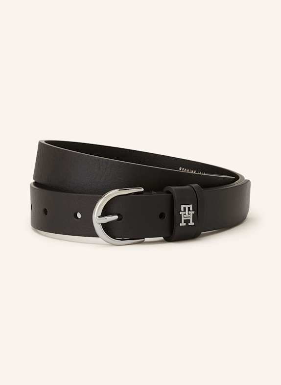 TOMMY HILFIGER Ledergürtel SCHWARZ