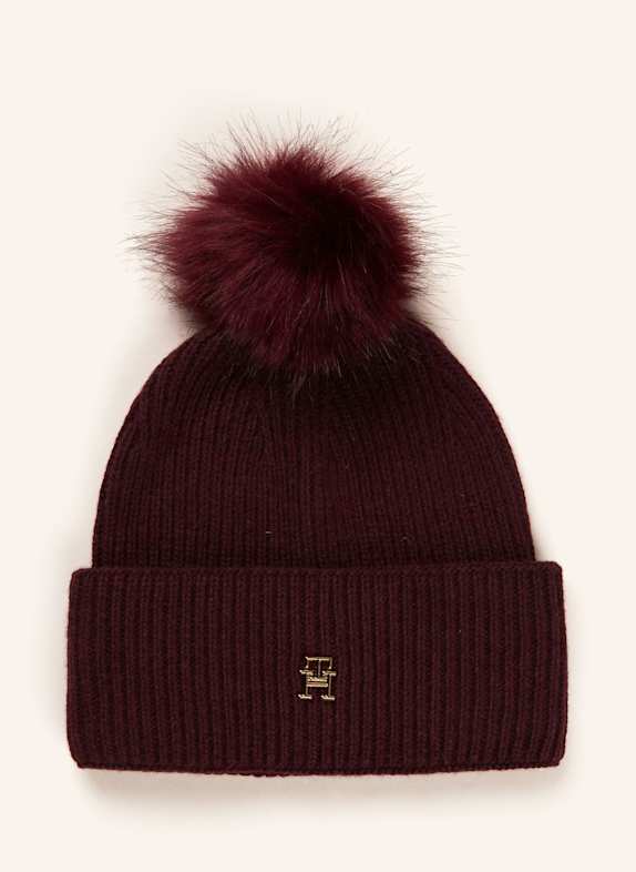 TOMMY HILFIGER Mütze DUNKELROT