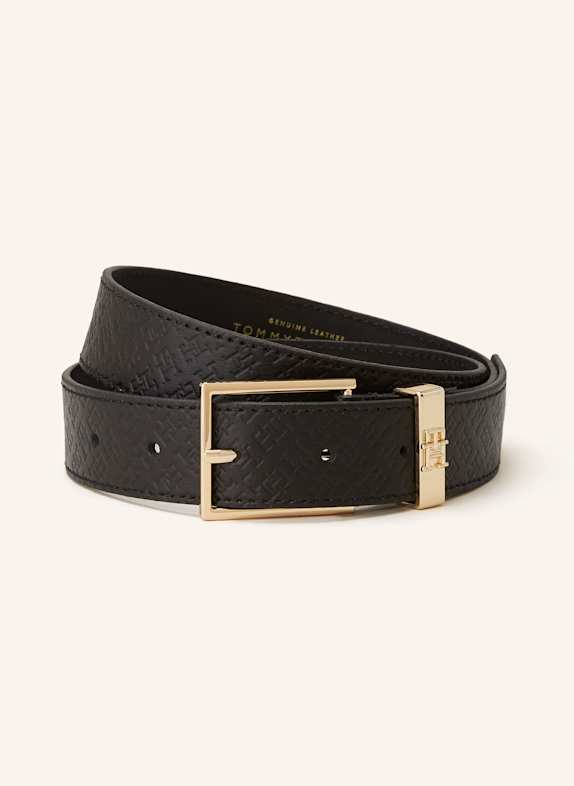 TOMMY HILFIGER Ledergürtel SCHWARZ