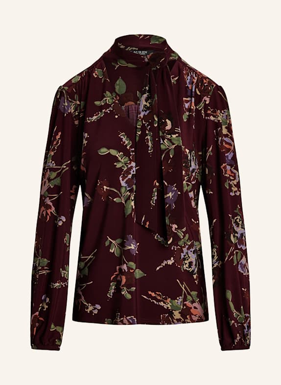 LAUREN RALPH LAUREN Schluppenbluse DUNKELROT/ BRAUN/ GRÜN