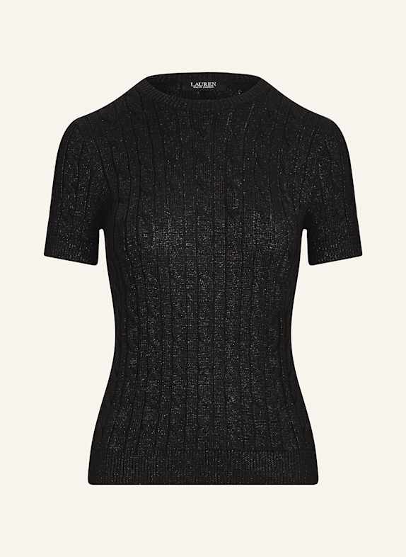 LAUREN RALPH LAUREN Strickshirt mit Glitzergarn SCHWARZ