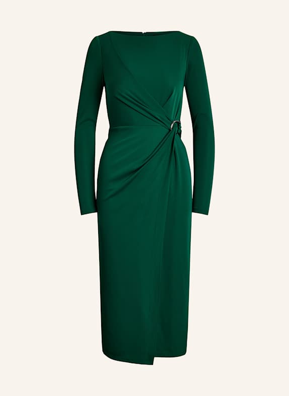 LAUREN RALPH LAUREN Jerseykleid in Wickeloptik DUNKELGRÜN