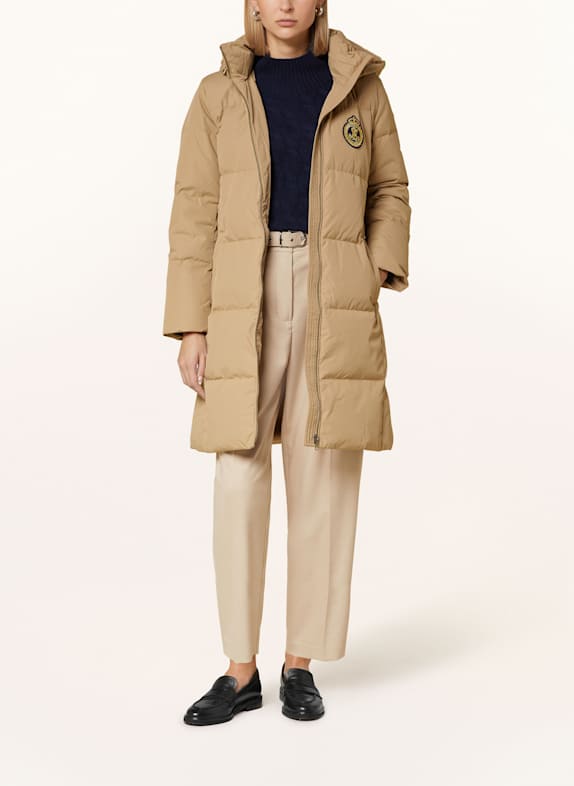 LAUREN RALPH LAUREN Płaszcz puchowy BEŻOWY