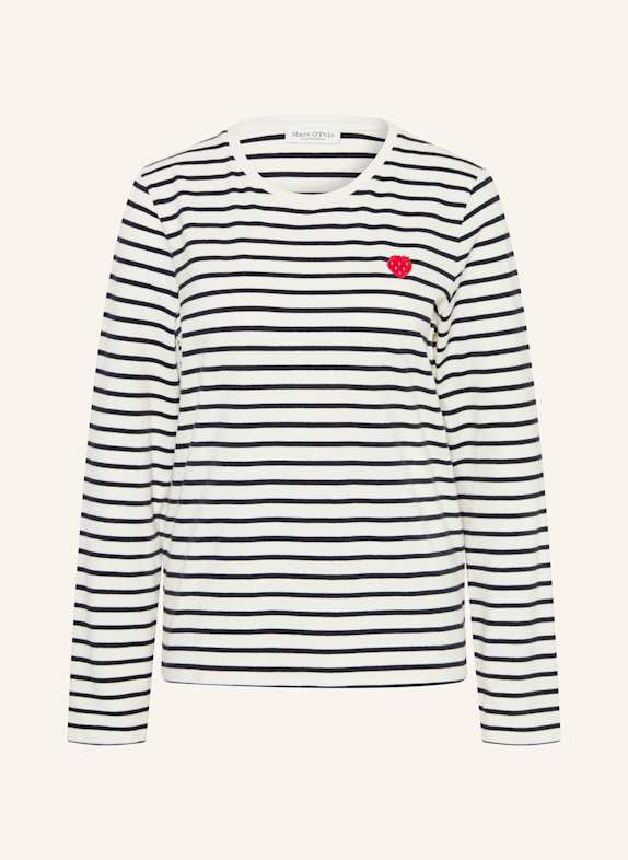 Marc O'Polo Longsleeve WEISS/ SCHWARZ