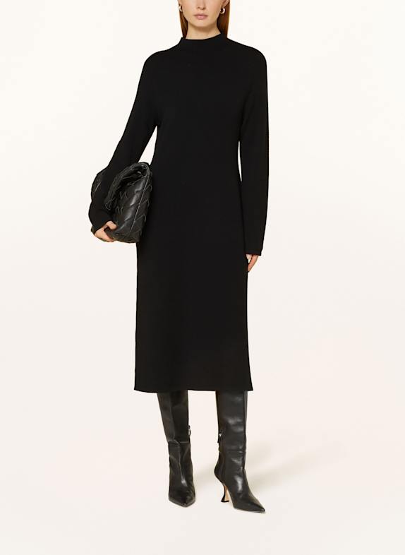 s.Oliver BLACK LABEL Sukienka z dzianiny CZIEMNOSZARY/ CZARNY