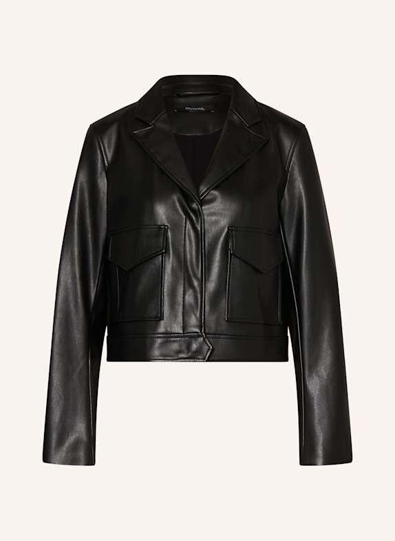 comma Lederjacke SCHWARZ