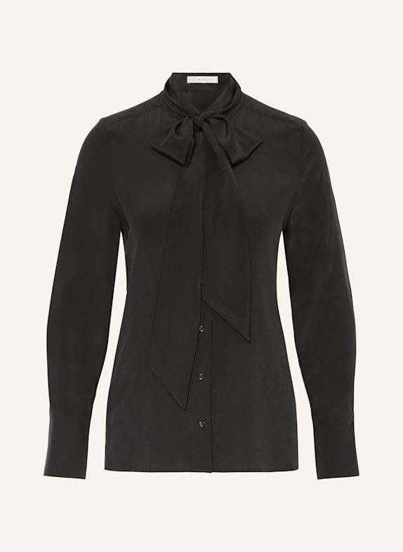 lilienfels Seidenbluse mit Schluppe SCHWARZ