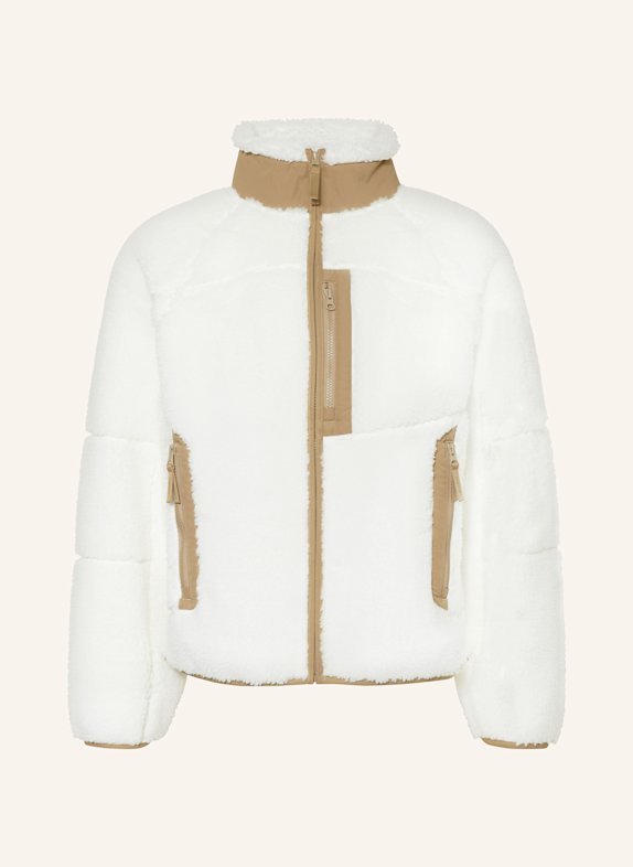 LACOSTE Teddyfell-Jacke WEISS/ BEIGE