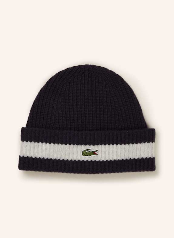 LACOSTE Mütze DUNKELBLAU/ HELLGRAU