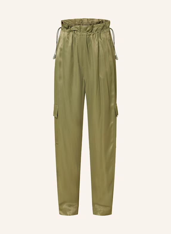 LACOSTE Cargo kalhoty ze saténu KHAKI