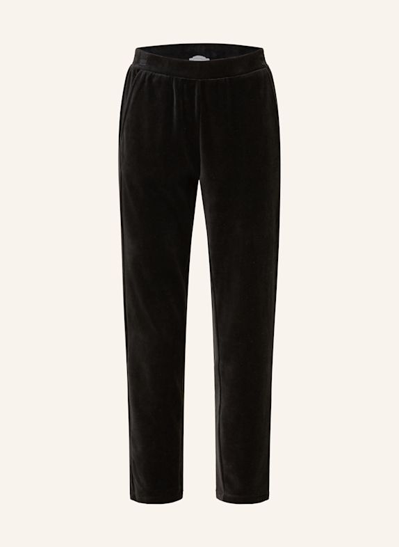 darling harbour Lounge pants made of velour BLACK