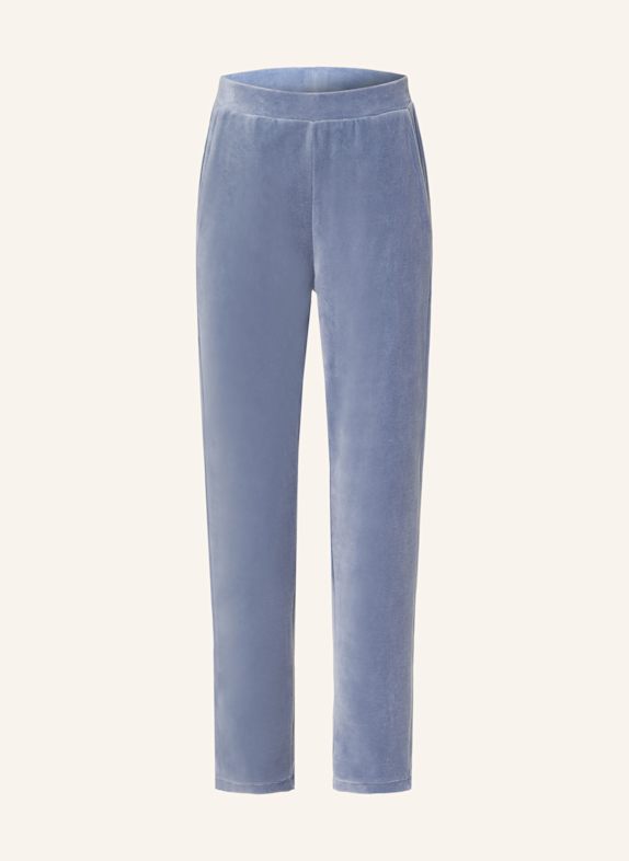 darling harbour Lounge pants made of velour BLUE