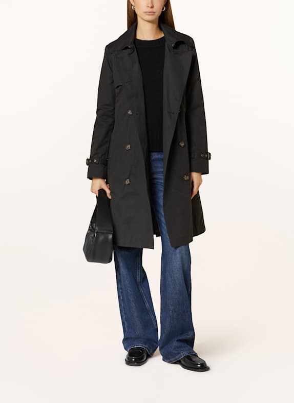 darling harbour Trench coat BLACK